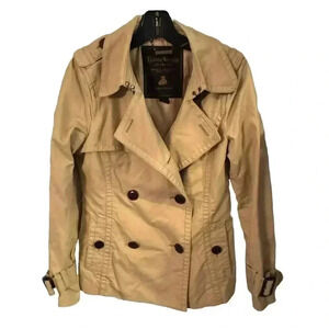 Teenie Weenie Tan Trench Coat Jacket Size: Medium